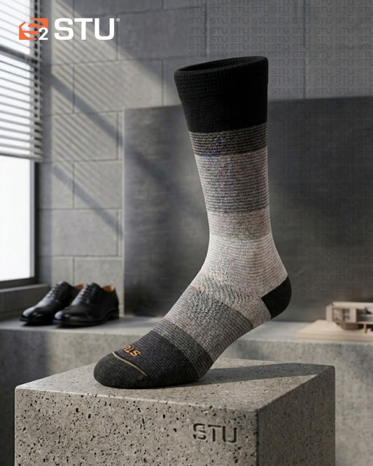 Medias premium STU casuales clasico+ diagrama en color negro