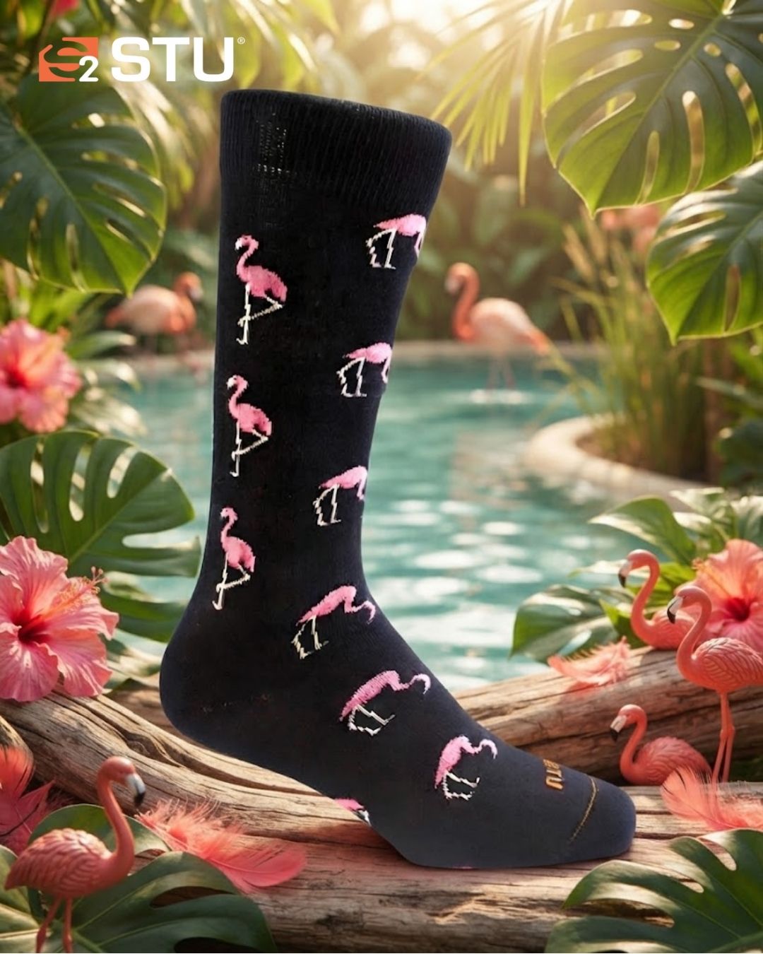 Medias Iconos – Flamingos🦩 – Caña Larga